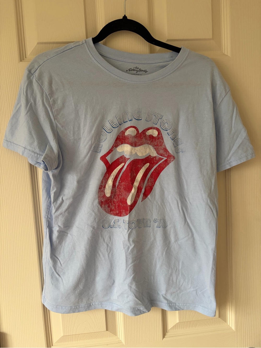 ⚽️ THE ROLLING STONES - Medium Blue Top - flawed